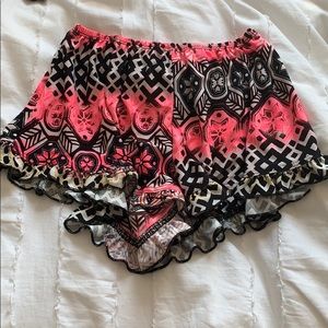 So Nikki cute hot pink pattern shorts